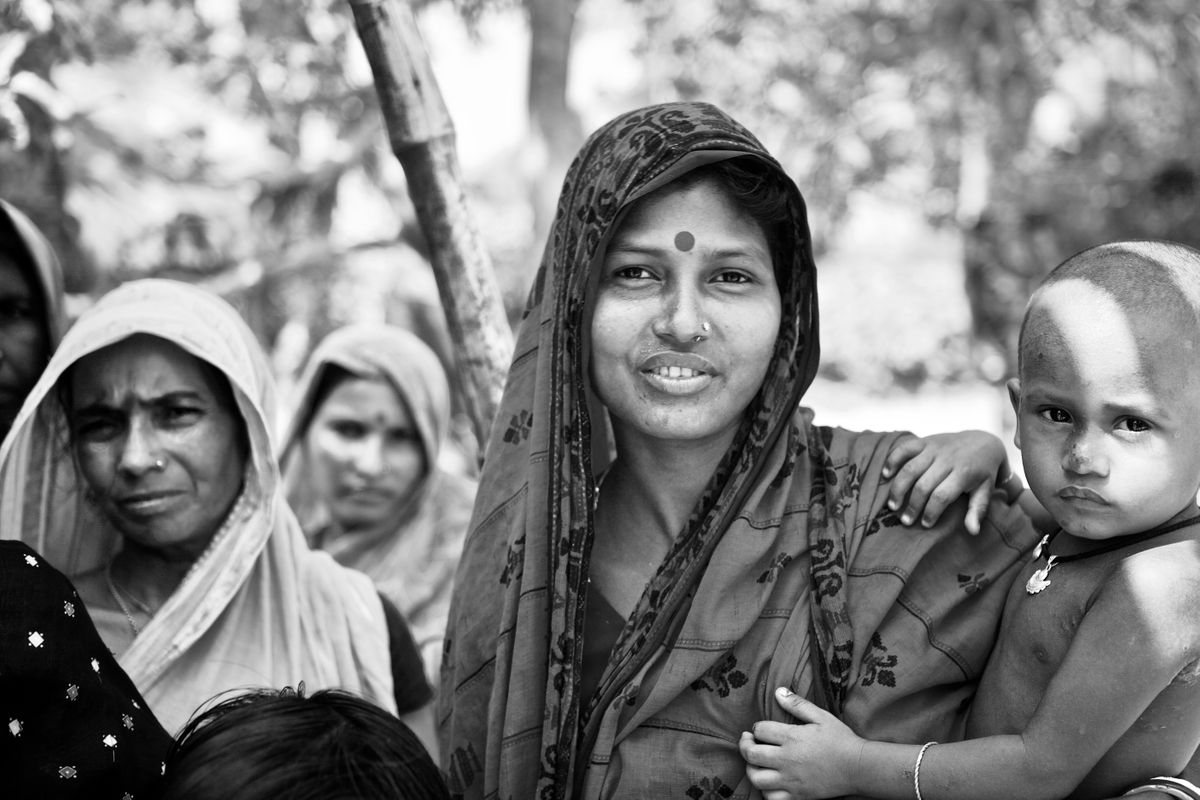 India woman in child in the Sunderban Islands