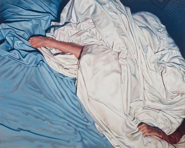 Oil on wood panel, 48" x 60", 2005 The Ocean Pushes Too