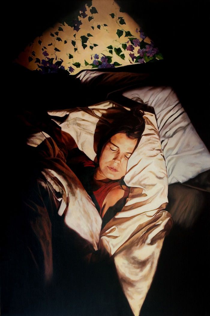 Oil on wood panel, 72" x 48", 2005 Breaking The Hours