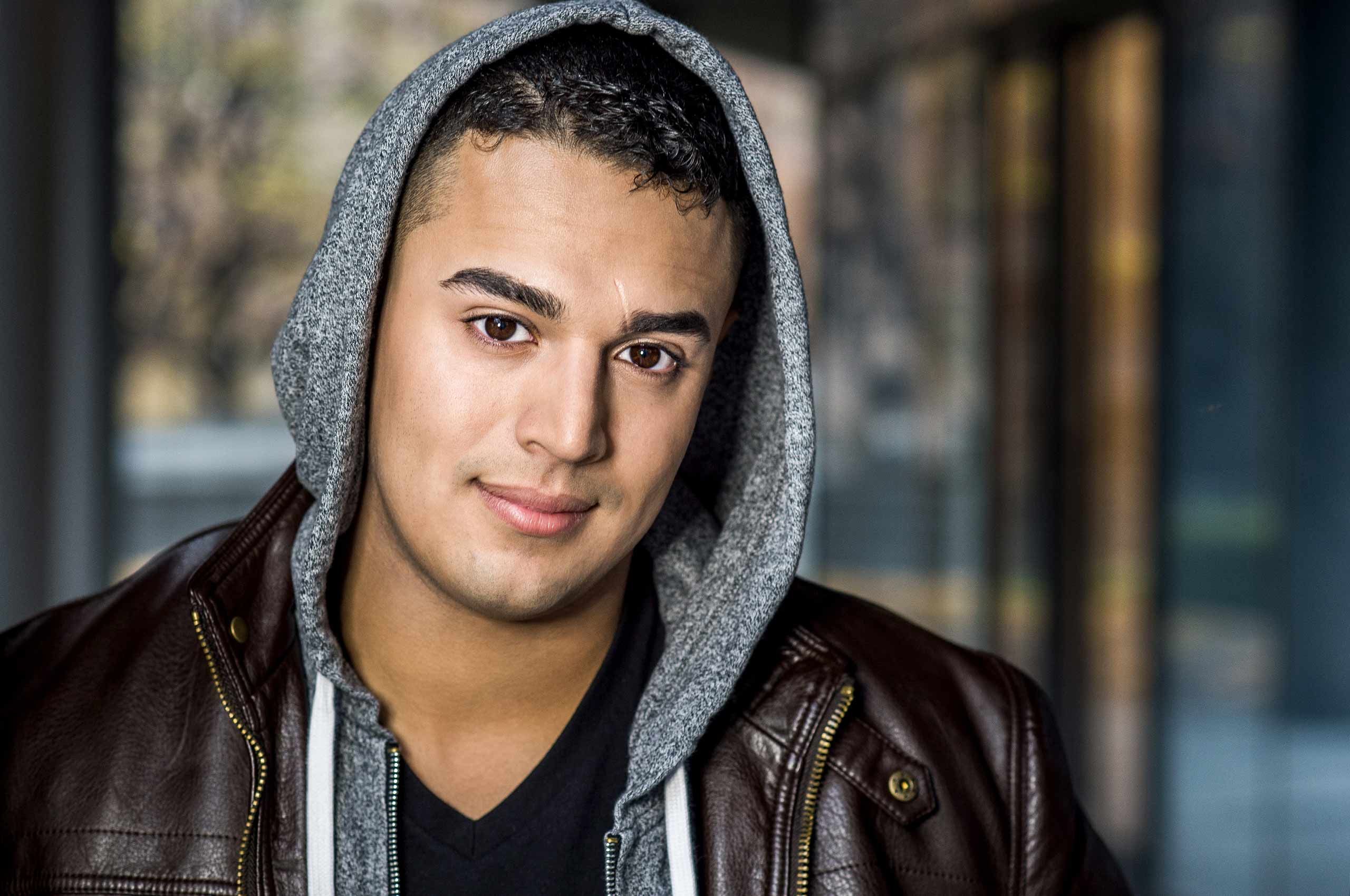 Socially distanced outdoor portrait session with actor Noe Morales.