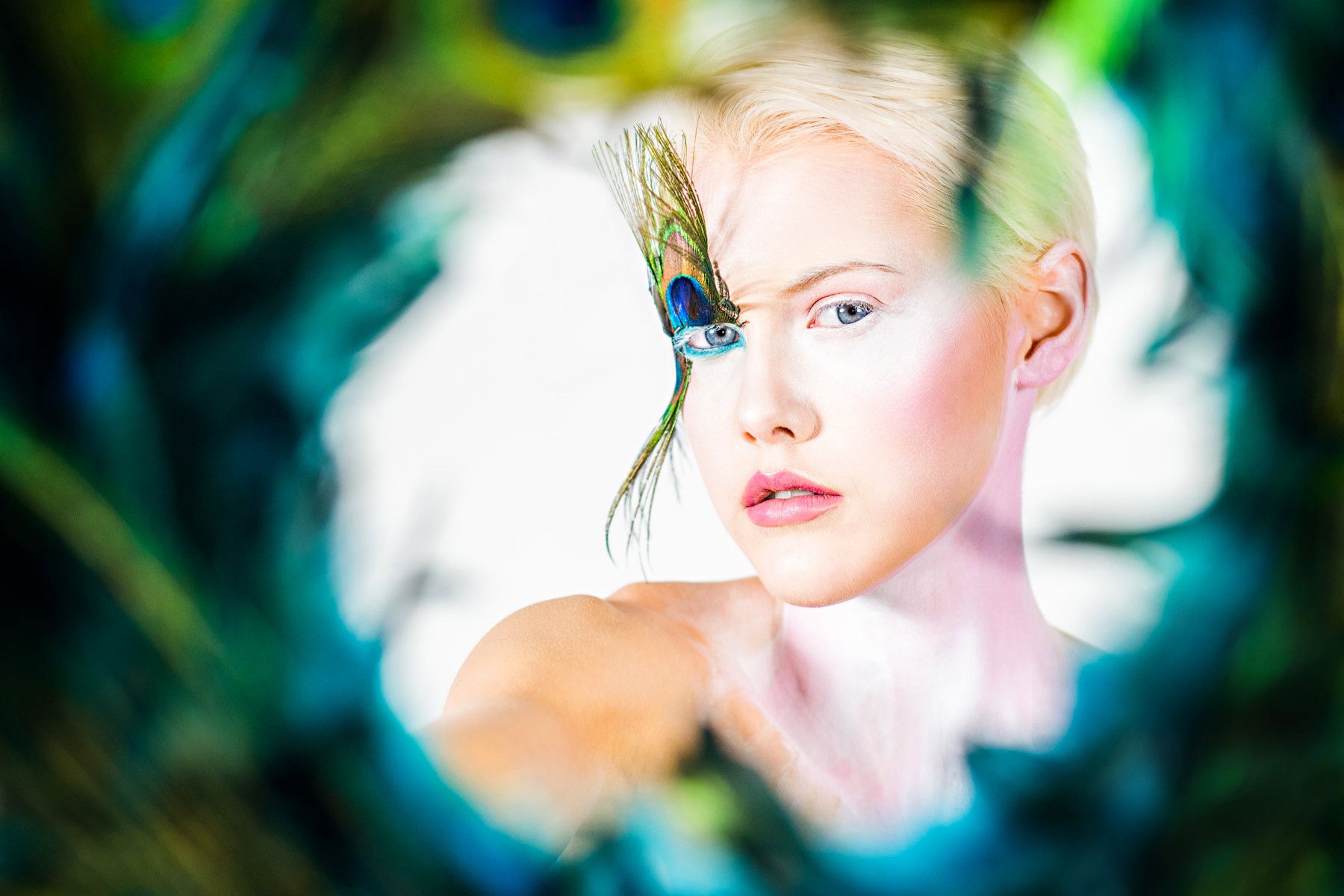 In studio nature inspired fashion photography & portrait shoot for model Alix V.