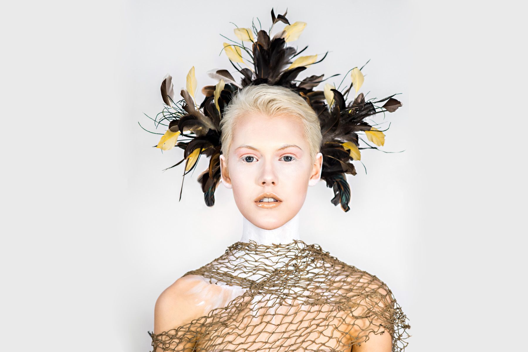 In studio nature inspired fashion photography & portrait shoot for model Alix V.