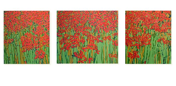Triptych  42" x 130"  o/c