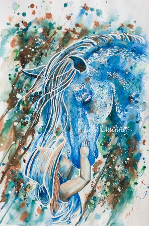 Selling Matted Limited Edition Paper Giclees, 8"x10" $65, 11"x14" $90 "First Love Dream" 2018