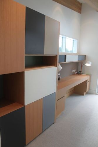 MULTIPLE SOLID COLOURS AND CLEAR MATTE SHEEN CONVERSION VARNISH Project#1195, Home Office