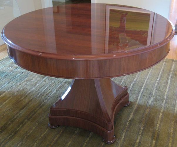 STAINED with HIGH GLOSS CONVERSION VARNISH Project#718, Walnut Centre Table