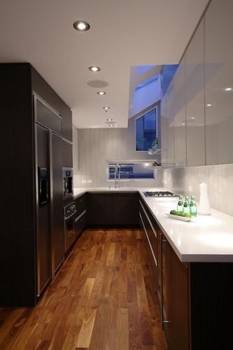 KITCHEN Project# 717Plastic LaminateIntegrated Metal Pulls & Metal Door Edges