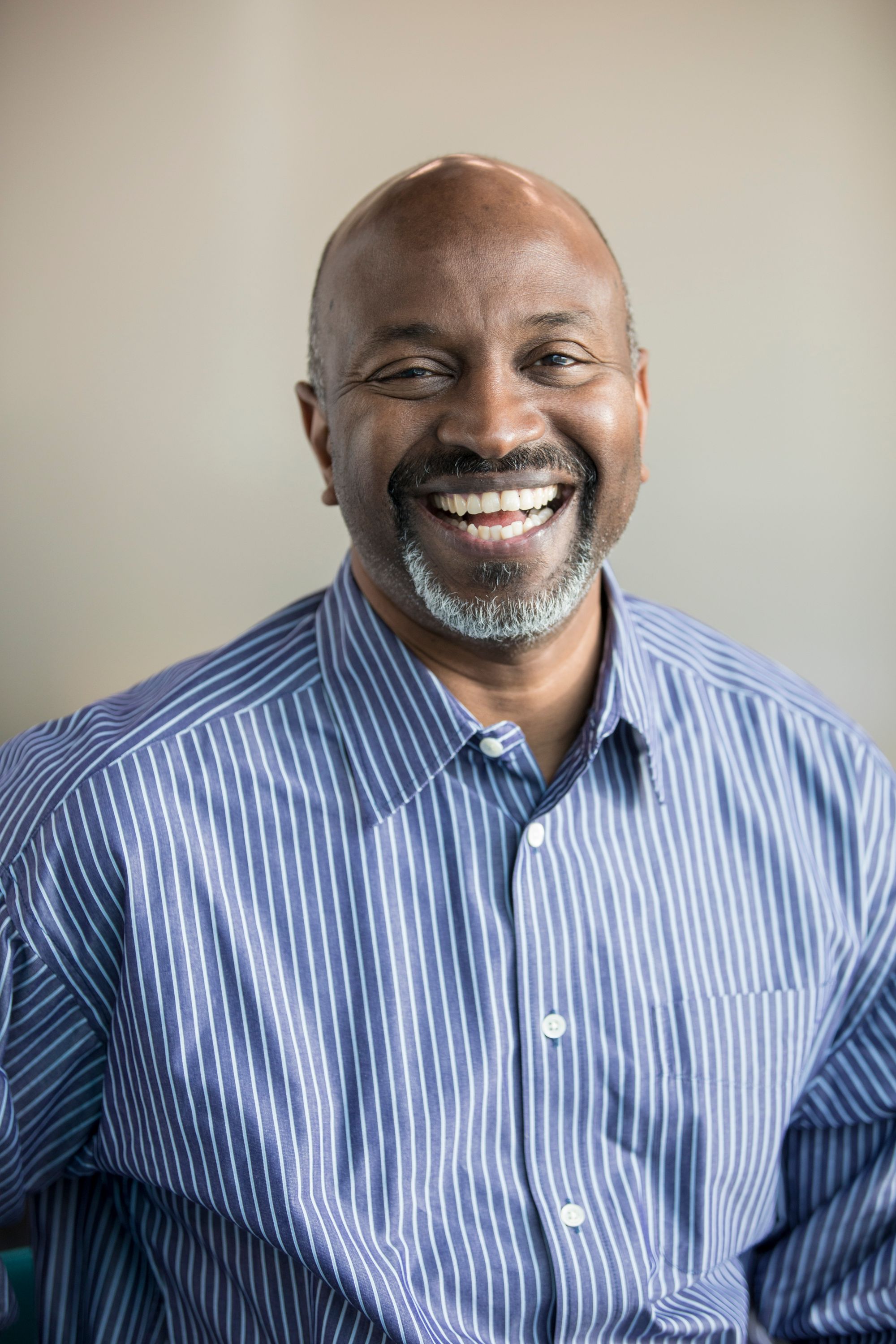 Black man smiling in portrait