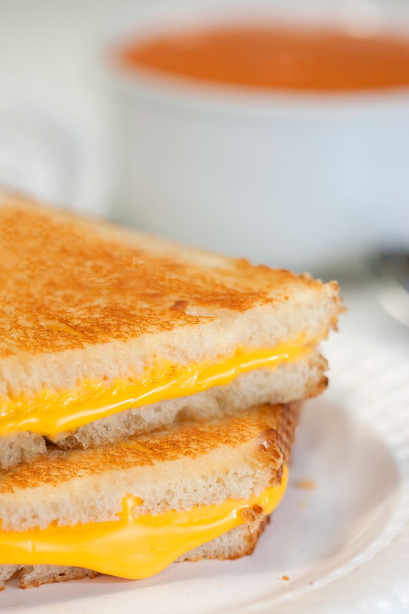 grilled sandwich with tomato soup