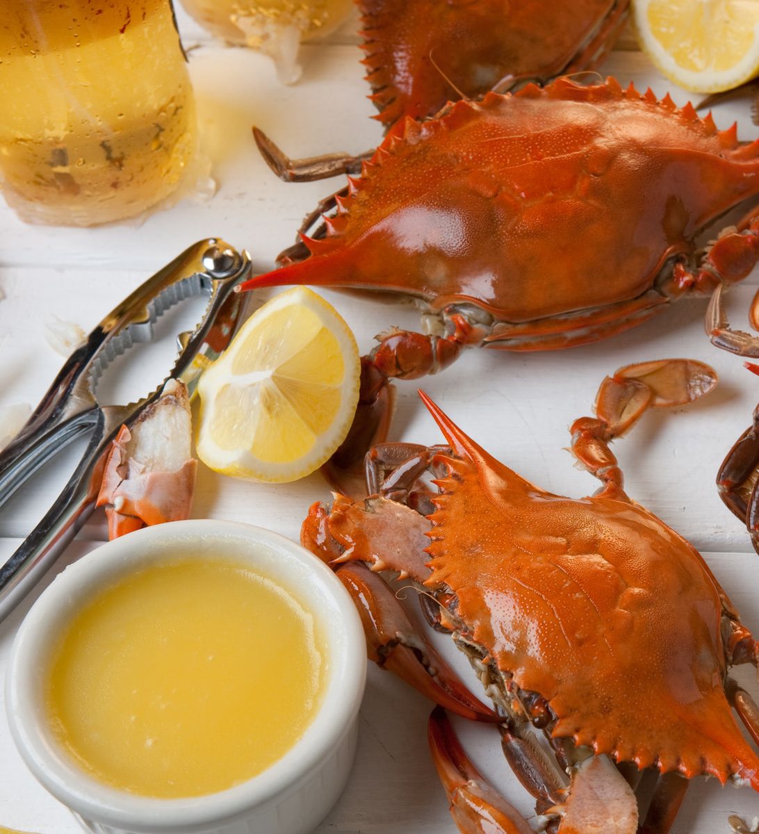 dungeness crab with butter and lemon