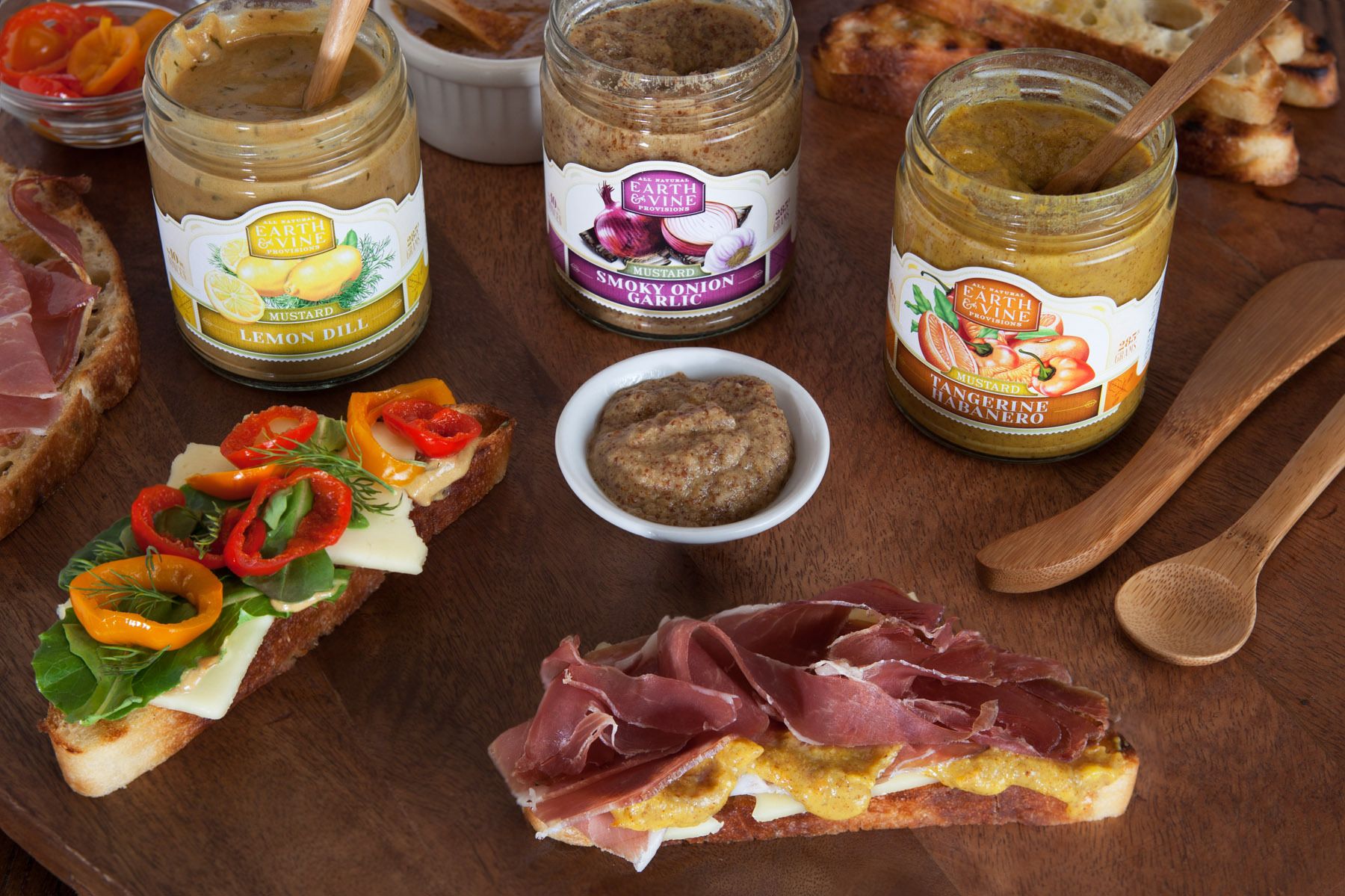 client: earth and vine provisionsassignment: conceptualize, food/prop styling and photography for launch of new product packaging