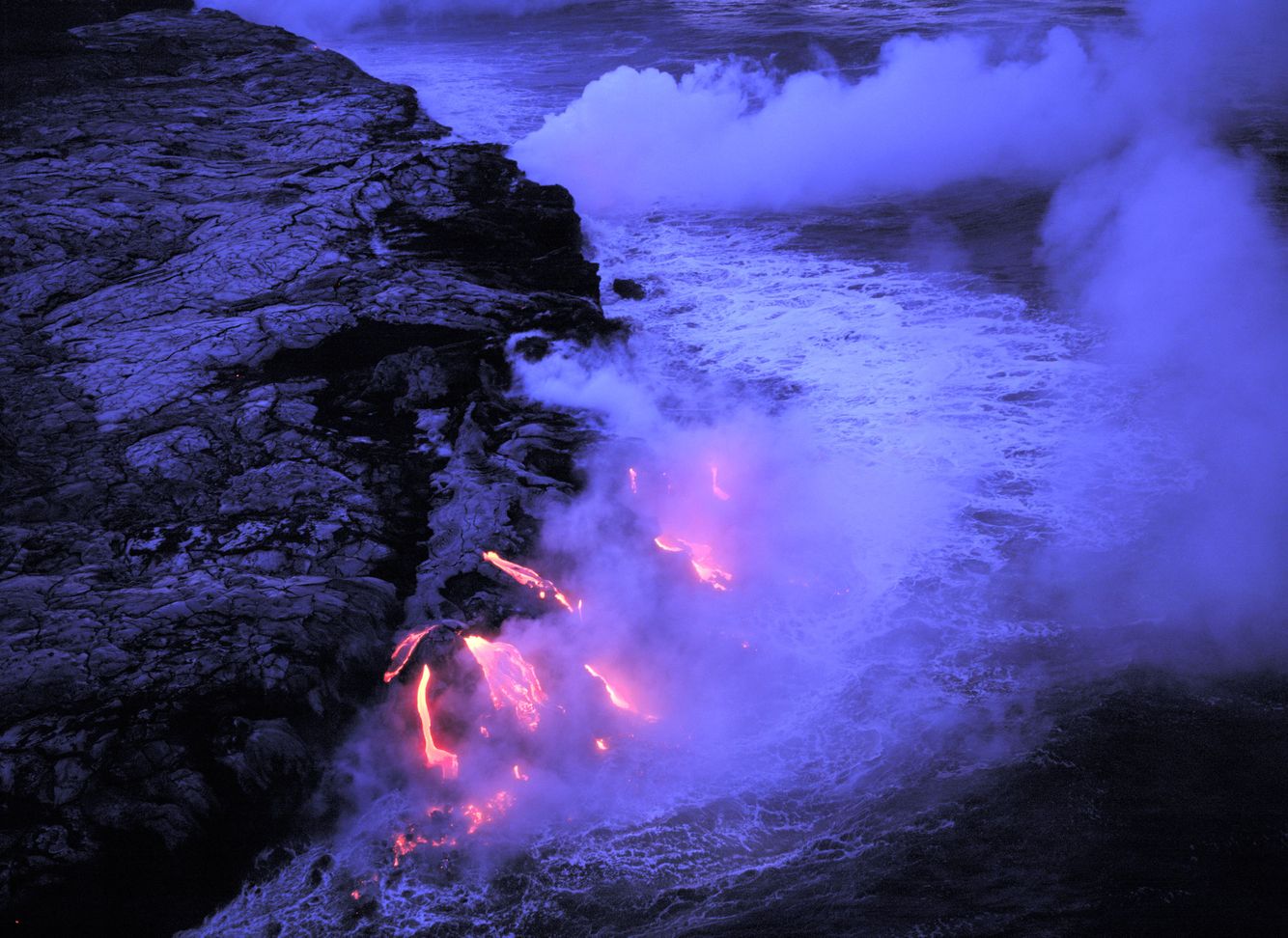 Lava Flowing into Ocean