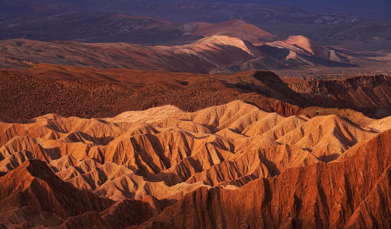 Mars Valley at Sunset
