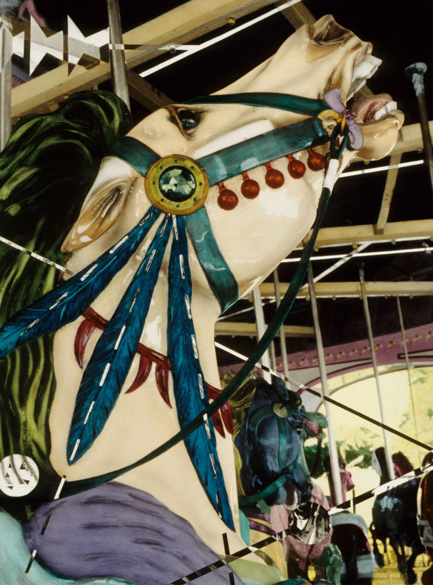 Painted Silver Print Carousel G9 1998