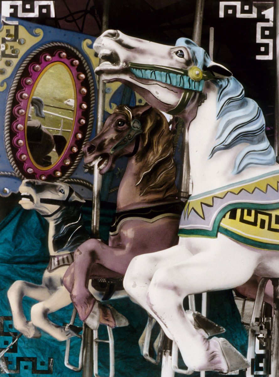 Painted Silver Print Carousel J4 1999
