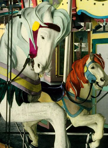 Painted Silver Print Carousel F#5 1988