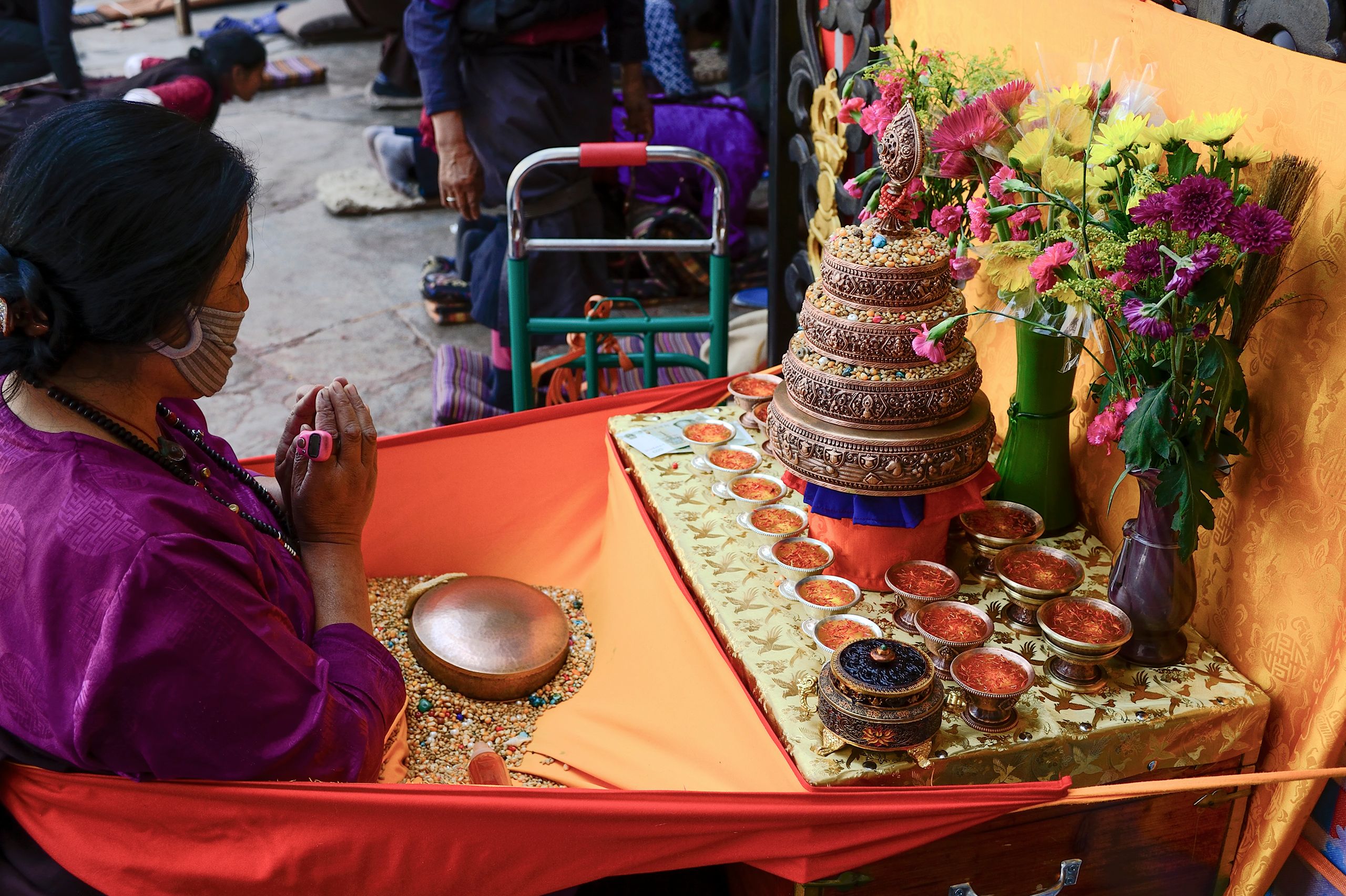 Woman Praying at Jokhang Temple