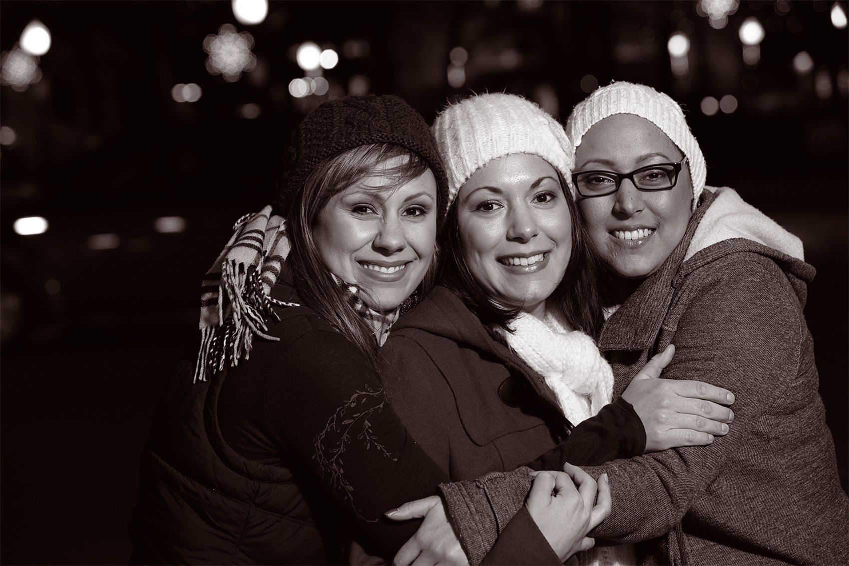 Sisters! a cold evening in Plymouth