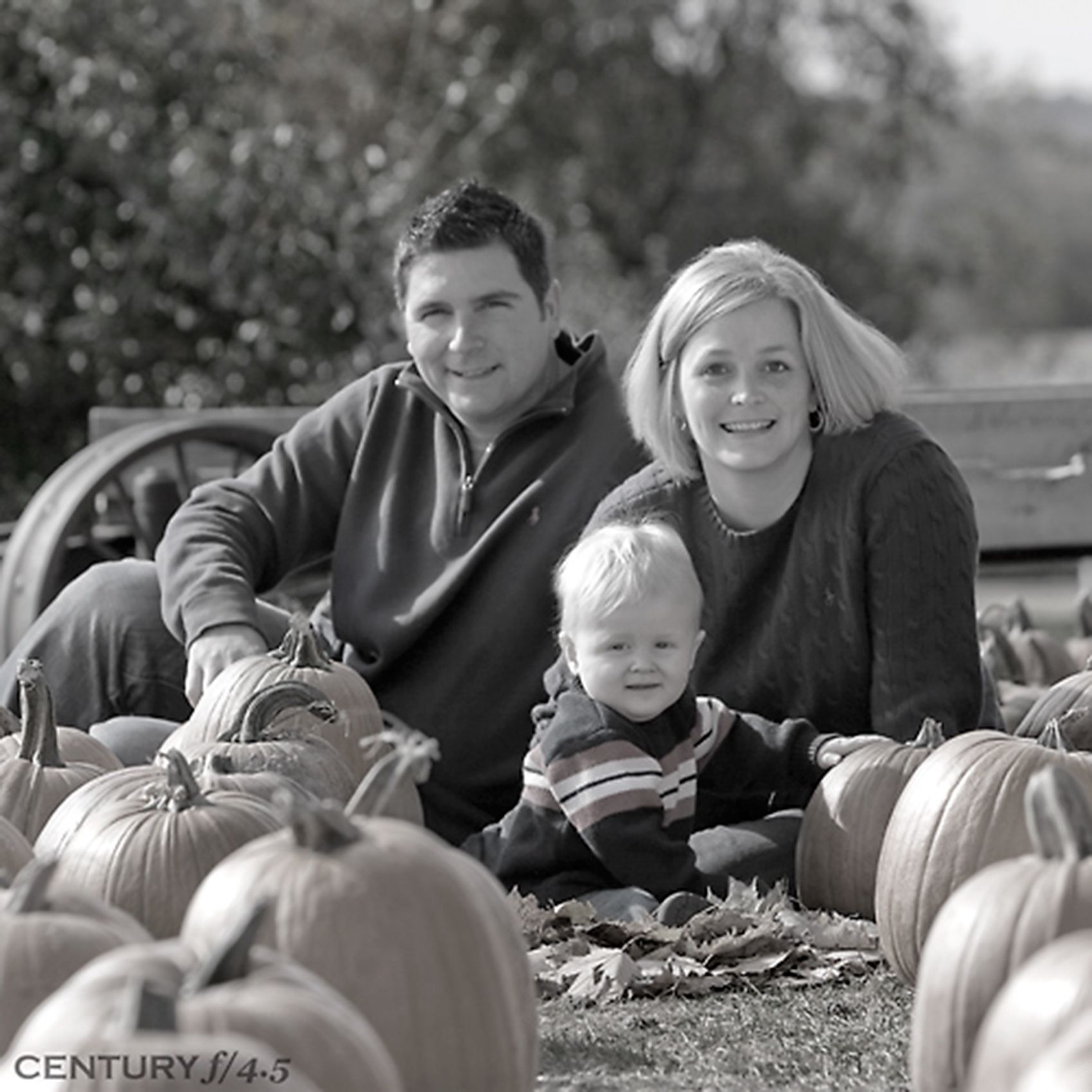 Braydon with pumpkins