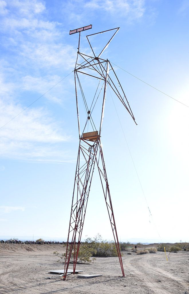 'Uber Man of Gigsville,'Time for PIE!'From Burning ManArt Garden, East Jesus