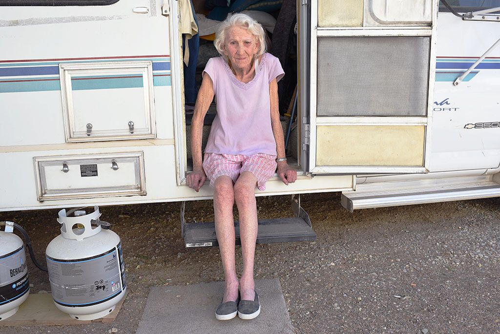 'Miss Pinki'RV Park, CalipatriaFormer long-time Slabber, 1986-201492 years old as of 2015