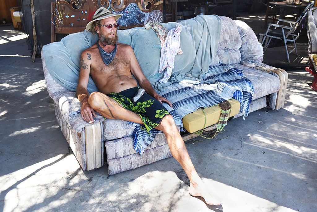 'Stickman'SlabberAt his camp, Tank Road"Got my name when some one said 'Hey man with a stick.' Been using one for 20-25 years."