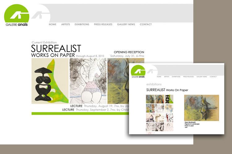 Galerie Anaïs web site