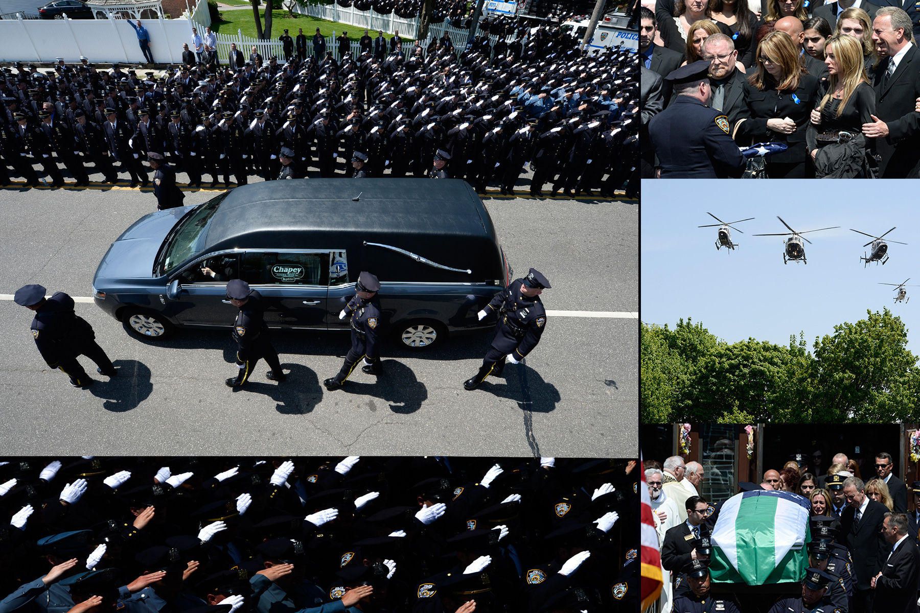NYPD funeral for officer Brian Moore.