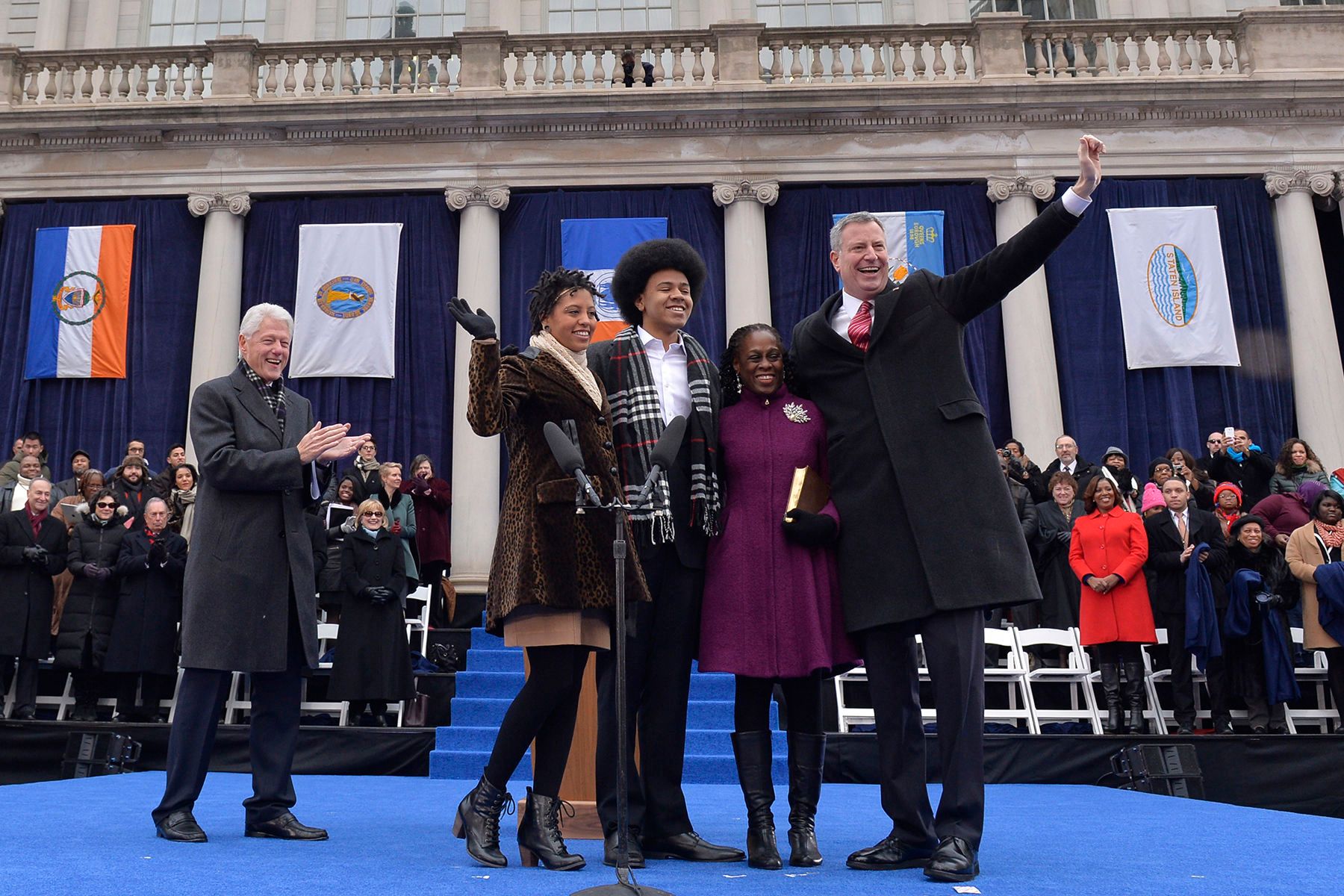 NYC mayor Bill DeBlasio inauguration.
