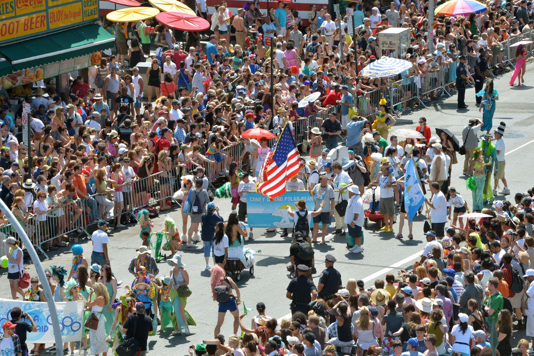 MERMAID PARADE in CONEY ISLAND, BROOKLYN NYC.