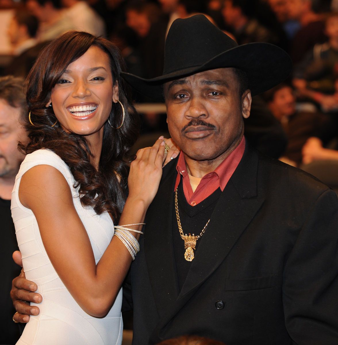 supermodel SELITA EBANKS and "Smokey" JOE FRAZIER