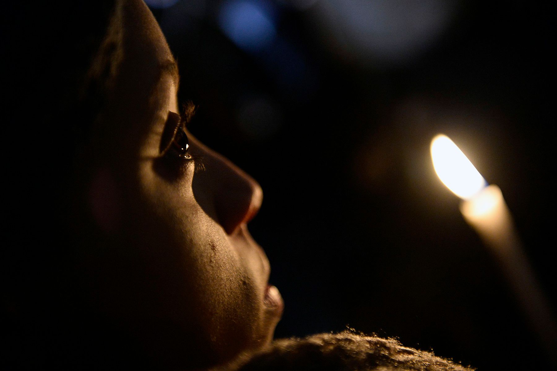 Candlelight vigil for two NYPD officers.