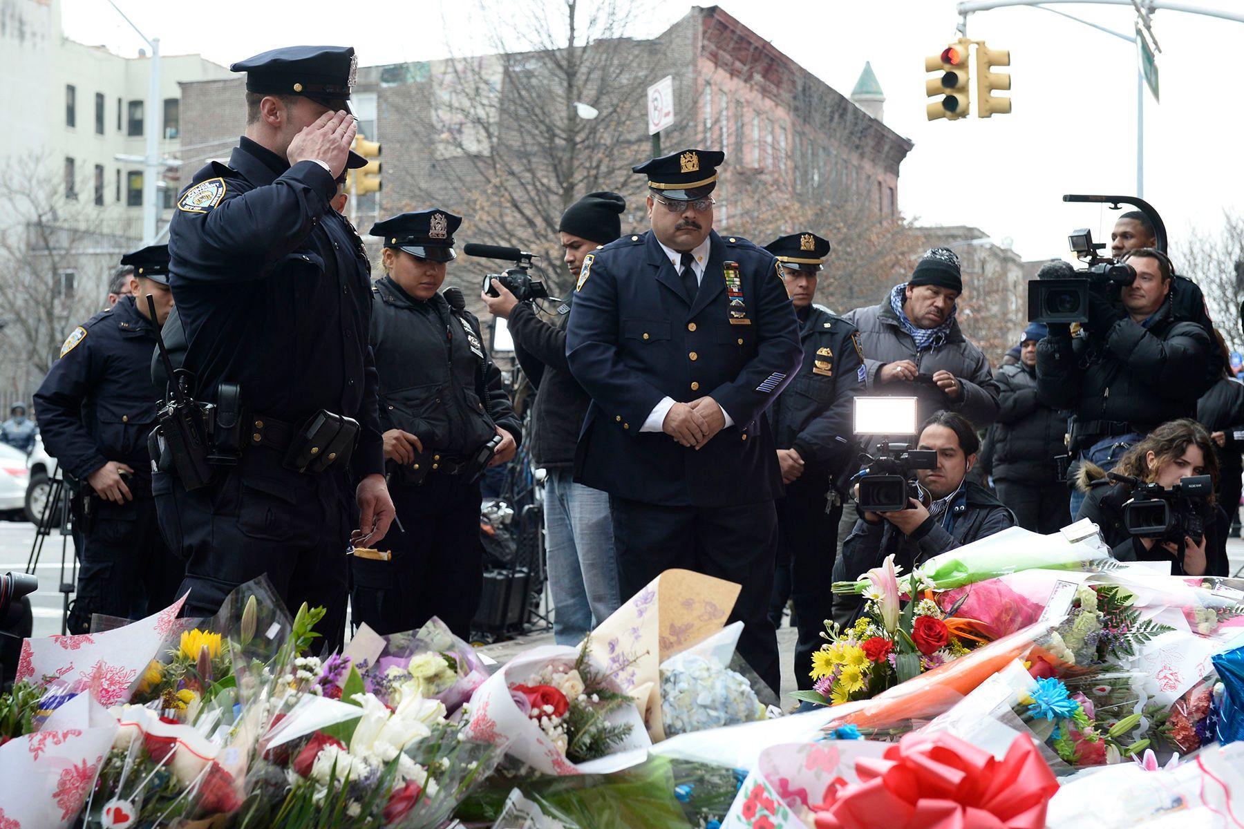 Two NYPD police officers shot and killed in Brooklyn.