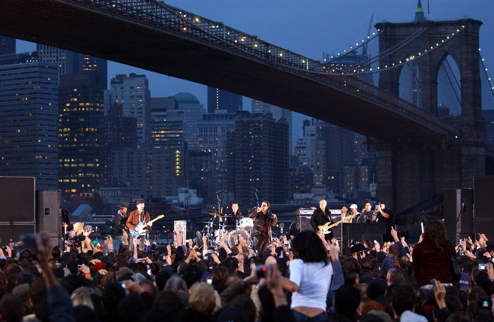 U2 making video of "ALL BECAUSE OF YOU" in 2004