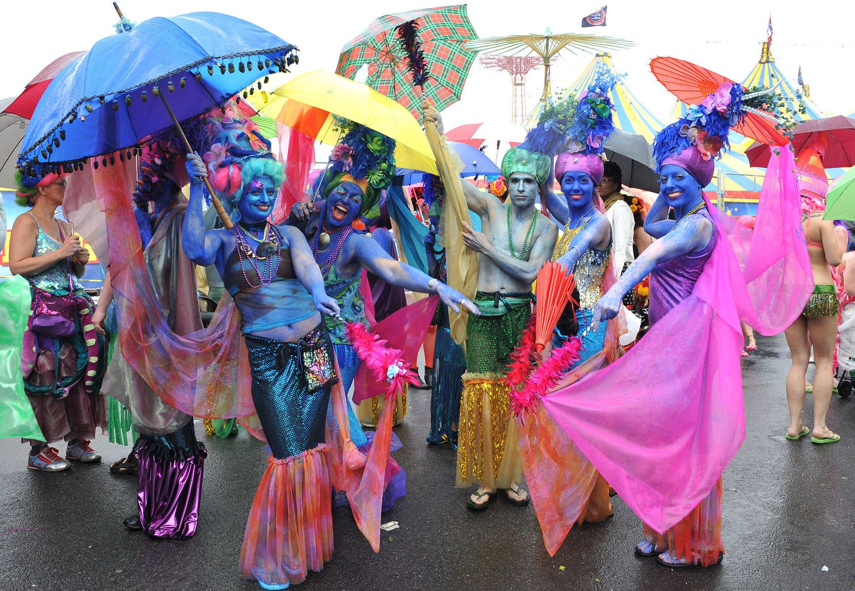 MERMAID PARADE in CONEY ISLAND, BROOKLYN NYC.