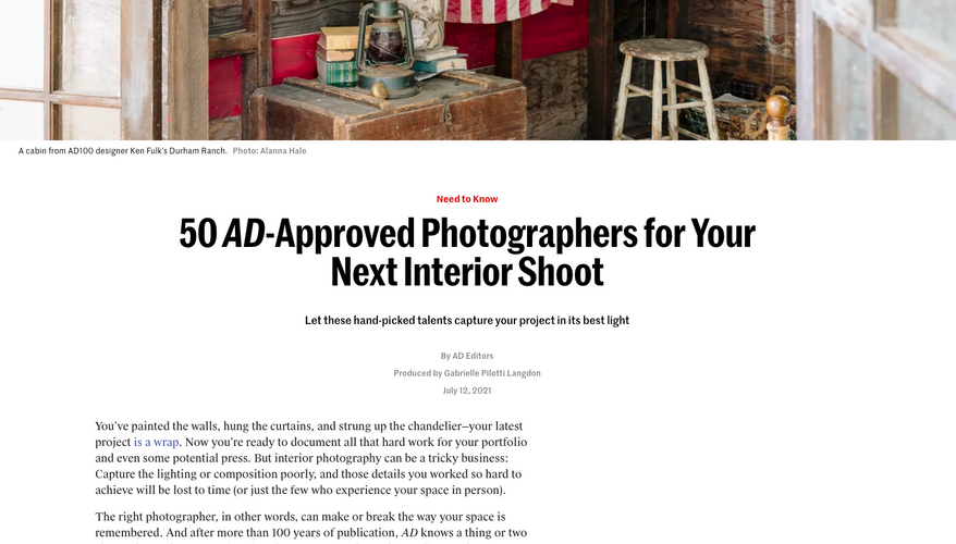 Architectural Digest 2021