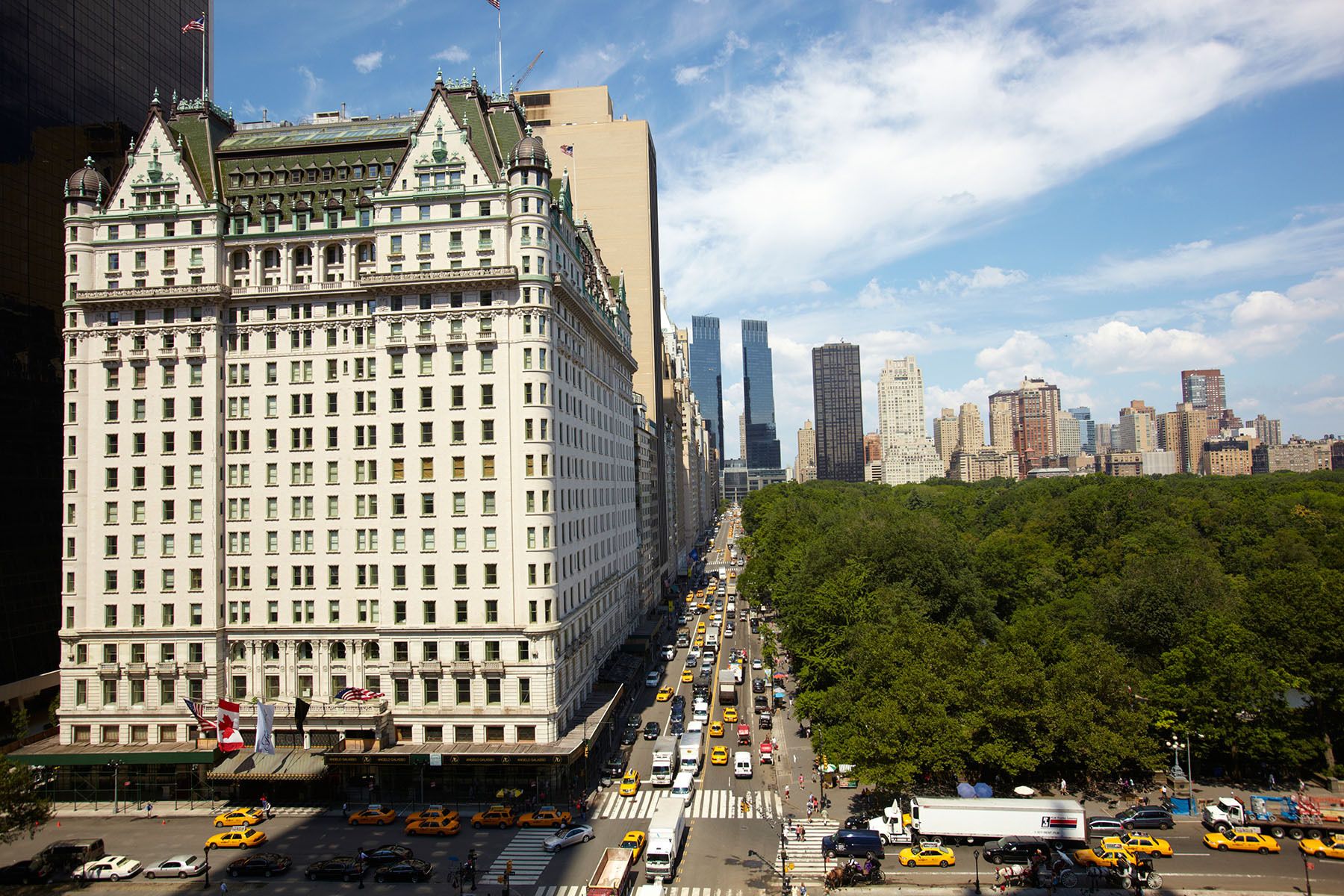 The Plaza and Central Park South from the Sherry Netherland