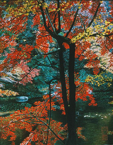 RED MAPLE, BLACK TRUNK, 1987