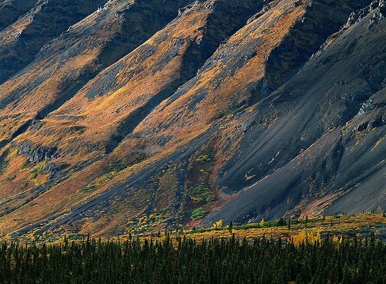 VOLCANIC CINDER SLOPES, LAKE CLARK, 200120” x 24” / $1,50024” x 30” / $2,25030” x 40” / $3,500The signed, limited edition of 21, includes all of the above sizes. Print will be shipped directly to client's framer. VOLCANIC CINDER SLOPES, LAKE CLARK, 2001