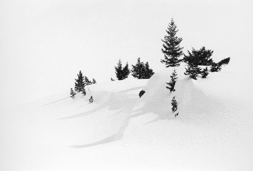 DRIFTS AND SHADOWS, 1978All prints are VINTAGE silver gelatinmade prior to 1984 by my hand.5" x 8" print only availble in portfolio.WINTERS: 1970-1980 complete portfolio of 24-signed, limited edition prints boxed w/catalog: $65,000 (Only 2 complete portfolios are still available.) DRIFTS AND SHADOWS, 1978