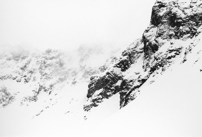 DESCENDING ICE CLOUDS, 1978All prints are VINTAGE silver gelatinmade prior to 1984 by my hand.5" x 8" print only availble in portfolio.WINTERS: 1970-1980 complete portfolio of 24-signed, limited edition prints boxed w/catalog: $65,000 (Only 2 complete portfolios are still available.) DESCENDING ICE CLOUDS, 1978