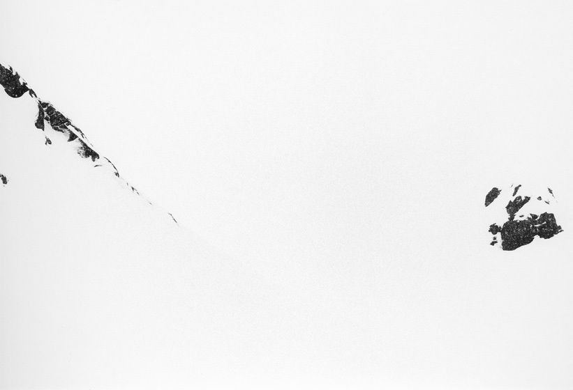 TWO DOMES IN A WHITE-OUT, 1978All prints are VINTAGE silver gelatinmade prior to 1984 by my hand.5" x 8" print only availble in portfolio.WINTERS: 1970-1980 complete portfolio of 24-signed, limited edition prints boxed w/catalog: $65,000 (Only 2 complete portfolios are still available.) TWO DOMES IN A WHITE-OUT, 1978