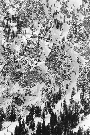 SHEER WALL, 1977All prints are VINTAGE silver gelatinmade prior to 1984 by my hand.5" x 8" print only availble in portfolio.WINTERS: 1970-1980 complete portfolio of 24-signed, limited edition prints boxed w/catalog: $65,000 (Only 2 complete portfolios are still available.) SHEER WALL, 1977