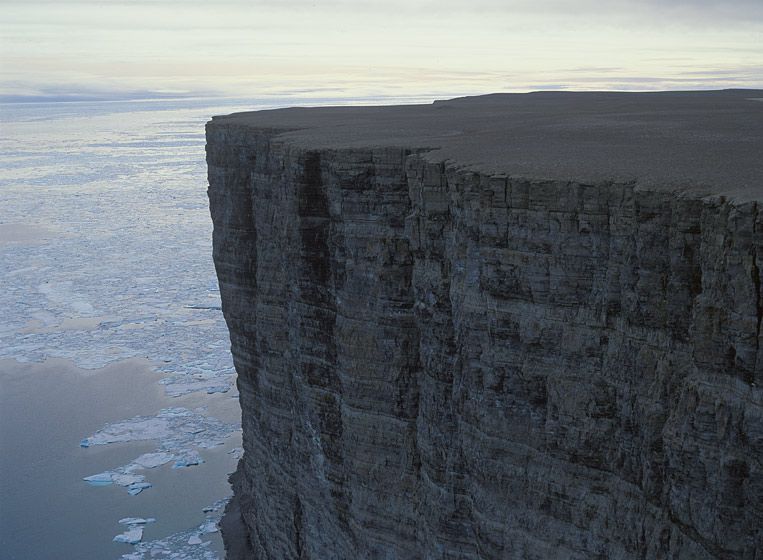 ROOKERY CLIFFS AT THE EDGE OF LANCASTER SOUND, 1994  BUY THIS PRINT