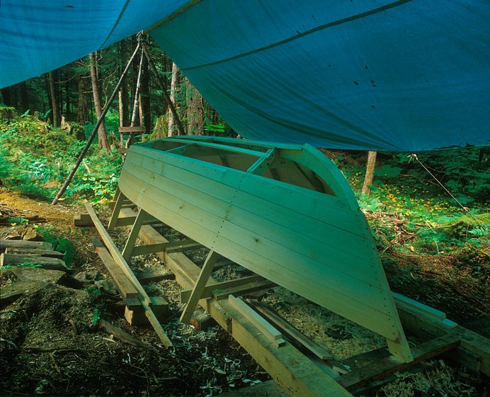 BOAT UNDER A TARP, TENAKEE, 1986