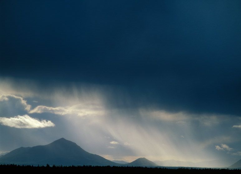 EVENING DOWNPOUR, WOOD RIVER MTNS., 1998