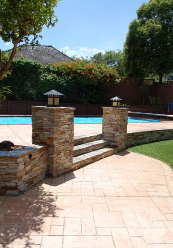 Pool deck and backyard design