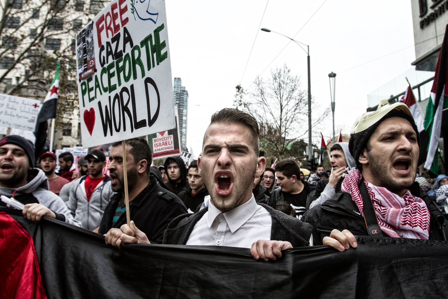 Pro Palestinian Rally in Melbourne Australia