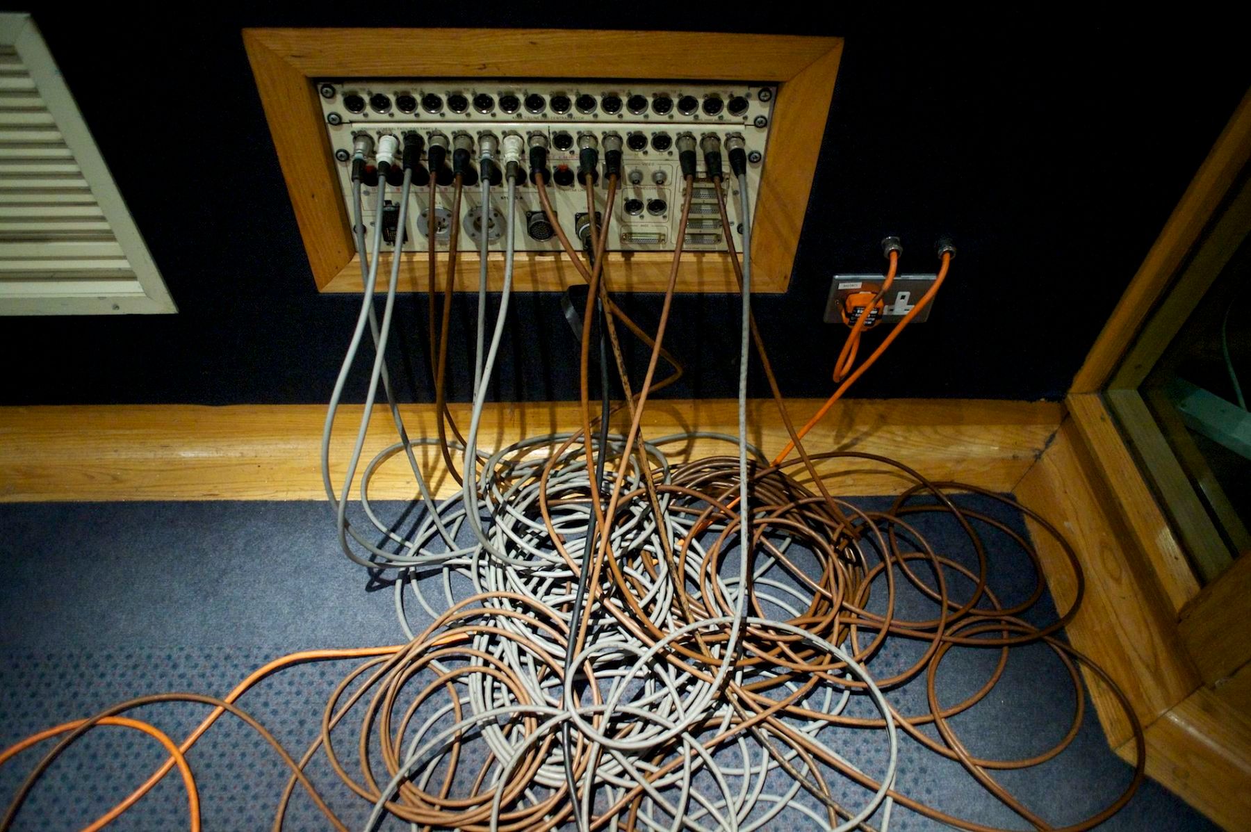 Cords in John Peel's studio at the BBC.