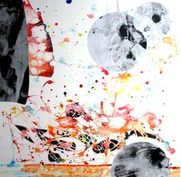 Day and night... night and day...Mixed media and collage on paper2 @ 50 x 502011SOLD